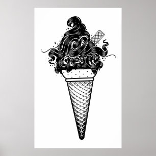Affiche Luca Ionescu "crème glacée "
