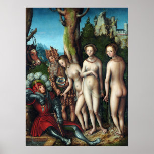 Affiche Lucas Cranach l'Ancien Le jugement de Paris