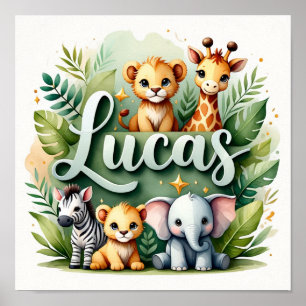 Affiche Lucas Safari Nursery Wall Art