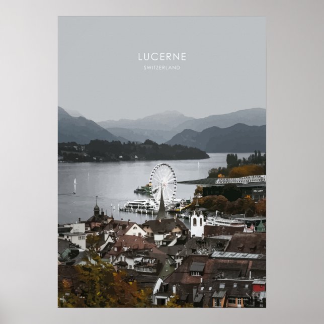 Affiche Lucerne, Suisse Travel Artwork (Devant)