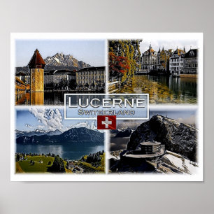 Affiche Lucerne - Switzerland - Mosaic -