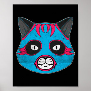 Affiche Lucha Libre Cat Porte Le Masque De Lutte Luchador