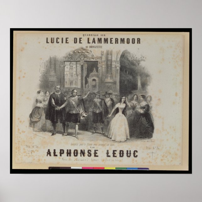 Affiche Lucia de Lammermoor' par Gaetano Donizetti (Devant)
