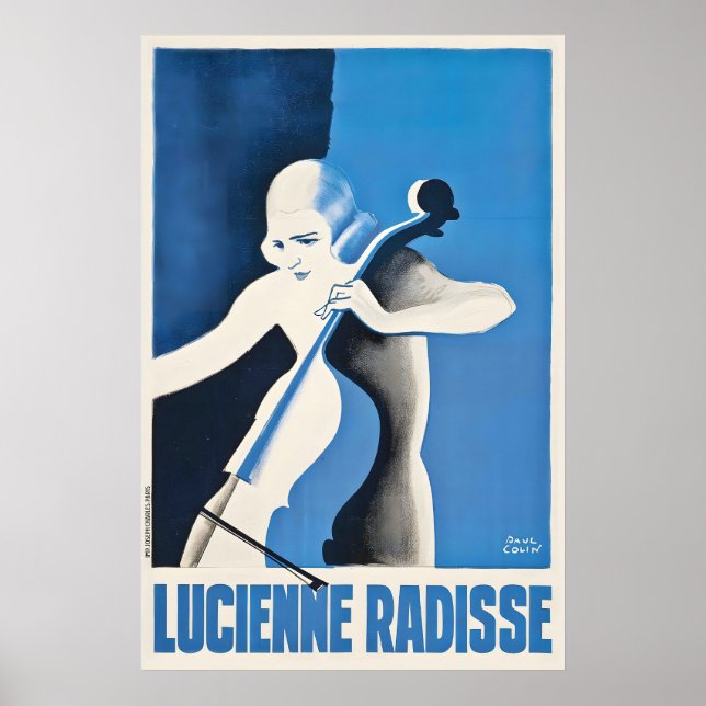 Affiche Lucienne Radisse Actrice Française Vintage (Devant)