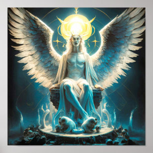 Affiche Lucifer représente sa lumière et sa caractéristiqu