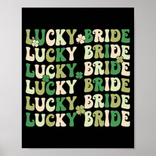 Affiche Lucky Bride Groom Couples jumelés Mariage St Part