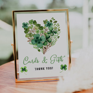 Affiche Lucky Charm Baby shower Cartes et cadeaux Shamrock