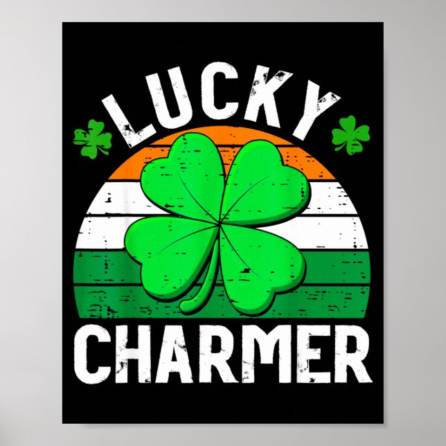 Affiche Lucky charmer shirts boys kids girls funny st (Devant)