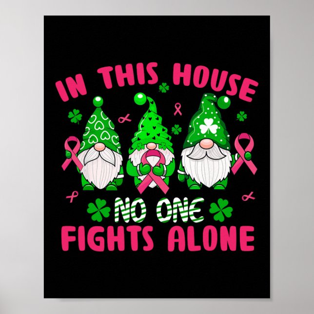 Affiche Lucky Clover Breast Cancer Sensibilisation St Patr (Devant)