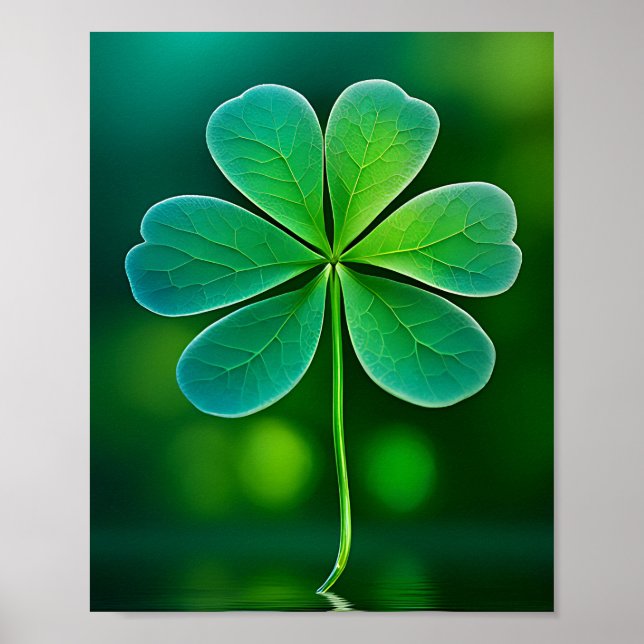 Affiche Lucky Clover Design pour la St. Patrick's Day (Devant)
