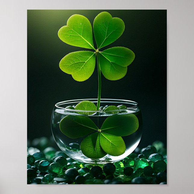 Affiche Lucky Clover Design pour la St. Patrick's Day (Devant)