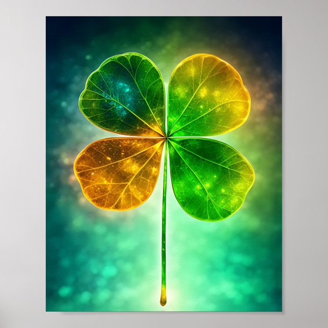 Affiche Lucky Clover Design pour la St. Patrick's Day (Devant)