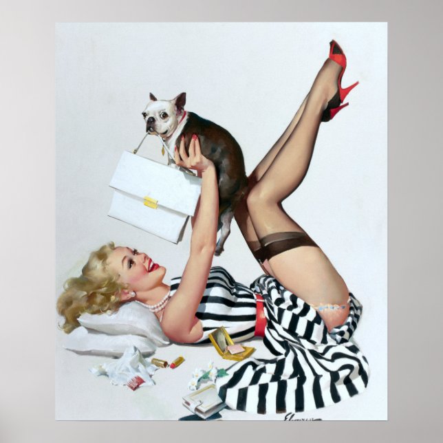 Affiche Lucky Dog Pin Up (Devant)
