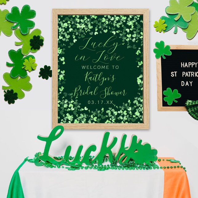 Affiche Lucky In Love Fête des mariées de la Saint Patrick (Créateur téléchargé)
