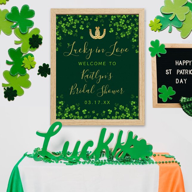 Affiche Lucky In Love Fête des mariées de la Saint Patrick (Créateur téléchargé)