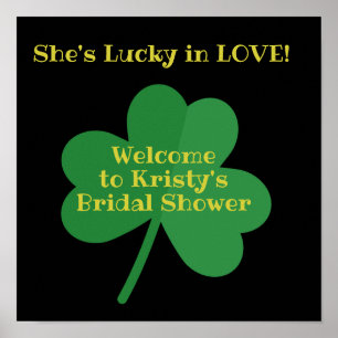 Affiche Lucky in Love Irish Fête des mariées à thème Bienv