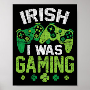 Affiche Lucky Irish Je Jouais Drôle Vidéo Jeu St Patri