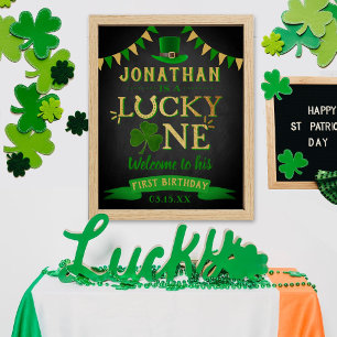 Affiche Lucky One St. Patrick's Day 1er anniversaire Bienv