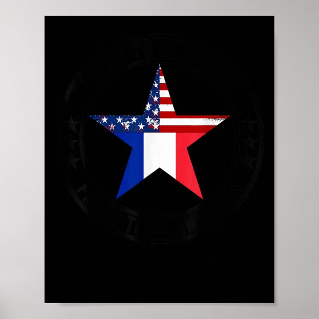 Affiche Lucky To Be French Proud To Be American French Lan (Devant)