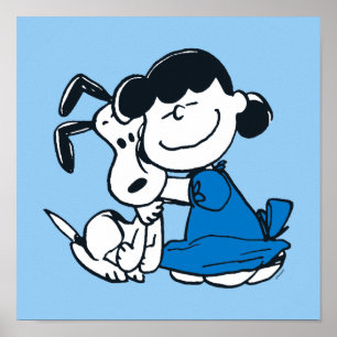 Affiche Lucy Hugging Snoopy