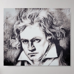 Affiche Ludwig van Beethoven Portrait de Joseph Karl Stiel