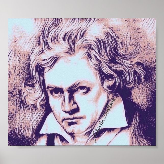 Affiche Ludwig van Beethoven Portrait de Joseph Karl Stiel (Devant)