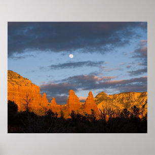 Affiche Lueur 2226 de lune de Sedona