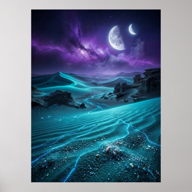 Affiche Lueur Alien du désert de la Lune Jumelle (Devant)