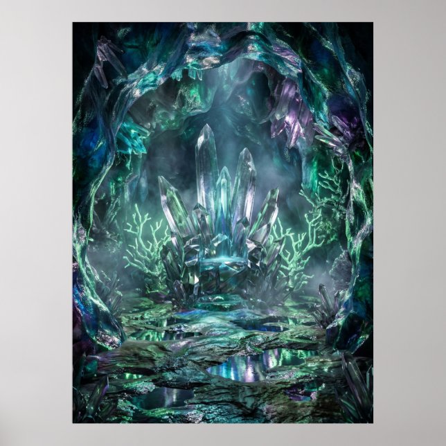 Affiche Lueur de la caverne du trône de cristal (Devant)