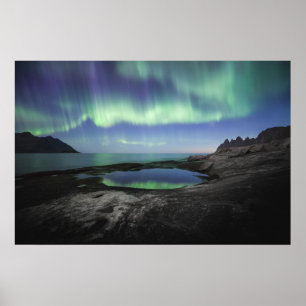 Affiche Lueurs boréales Norvège
