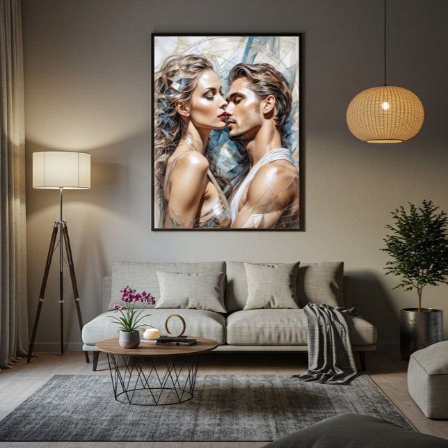 Affiche Lui et elle : Connexion minimaliste (Créateur téléchargé)