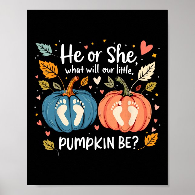 Affiche Lui Ou Elle Ce Que Sera Notre Petit Citrouille Aut (Devant)