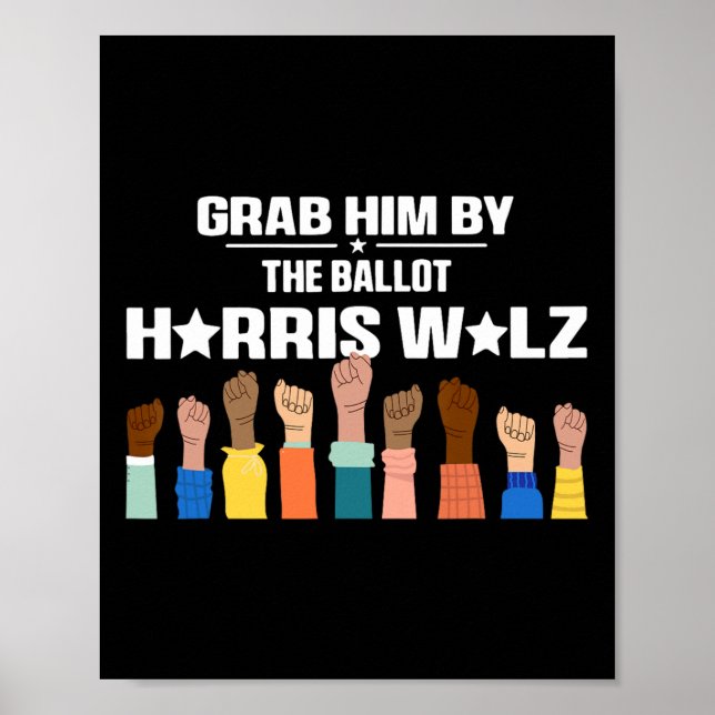 Affiche Lui Par Le Ballot Kamala 2024 Funny Harris Électio (Devant)
