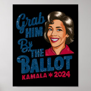 Affiche Lui Par Le Ballot Kamala 2024 Funny Harris Électio