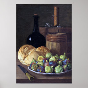 Affiche Luis Meléndez Still Life with Figs and Bread