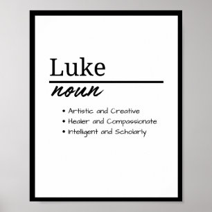Affiche Luke, Garçon Nom Personnalisé Définition