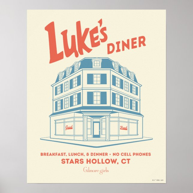 Affiche Luke’s Diner Stars Hollow Design (Devant)