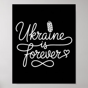 Affiche L'Ukraine est pour toujours - Cœur patriotique ukr