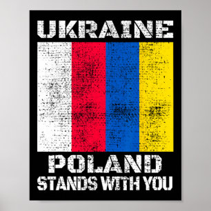 Affiche L'Ukraine la Pologne est avec vous Soutien polonai