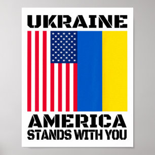 Affiche L'Ukraine L'Amérique est à vos côtés Soutien amér