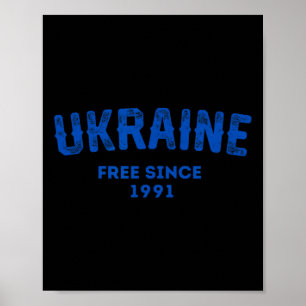 Affiche L'Ukraine libre depuis 1991 Militaire ukrainien