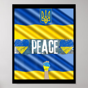 Affiche L'Ukraine pour la paix se lève pour l'Ukraine Stop