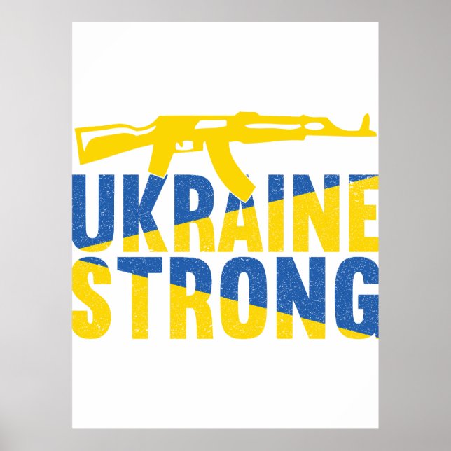 Affiche L'Ukraine : un soutien fort pour l'Ukraine (Devant)