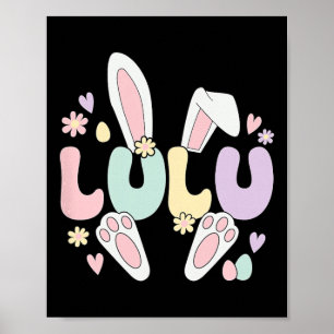 Affiche Lulu Grand-mère Lapin de Pâques Lulu Grand-mère Pâ
