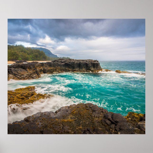 Affiche Lumaha'i Beach, Kauai, Hawaii (Devant)