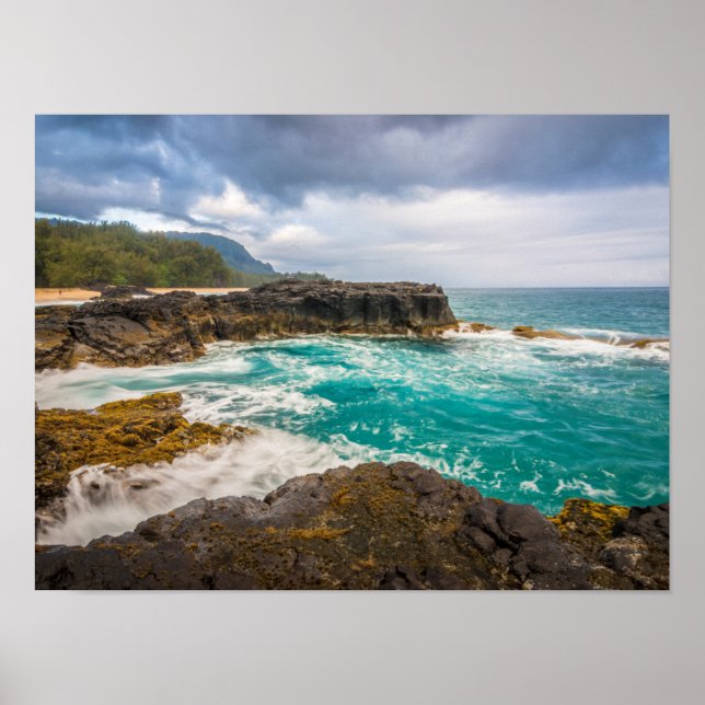 Affiche Lumaha'i Beach, Kauai, Hawaii (Devant)