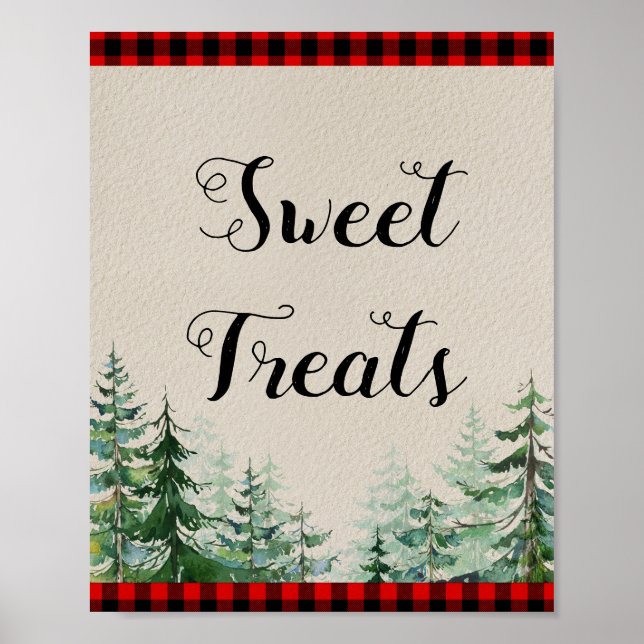 Affiche Lumberjack aquarelle Sweet Traitements signe (Devant)