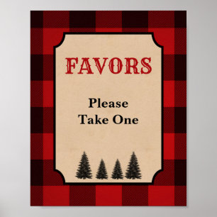 Affiche Lumberjack Party Favoriser Signal rouge Plaid