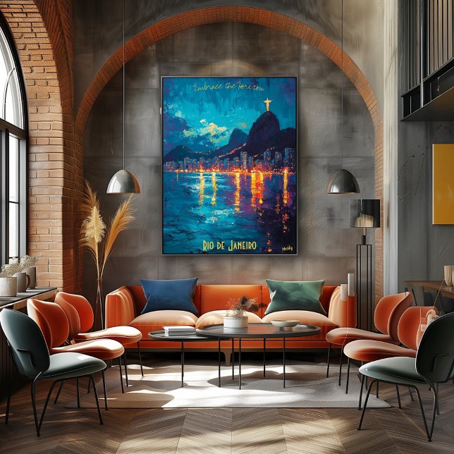 Affiche Lumiance de Rio - Reflets du Christ Rédempteur (Créateur téléchargé)