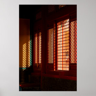 Affiche Lumière à travers les ouvertures de fenêtres en ma